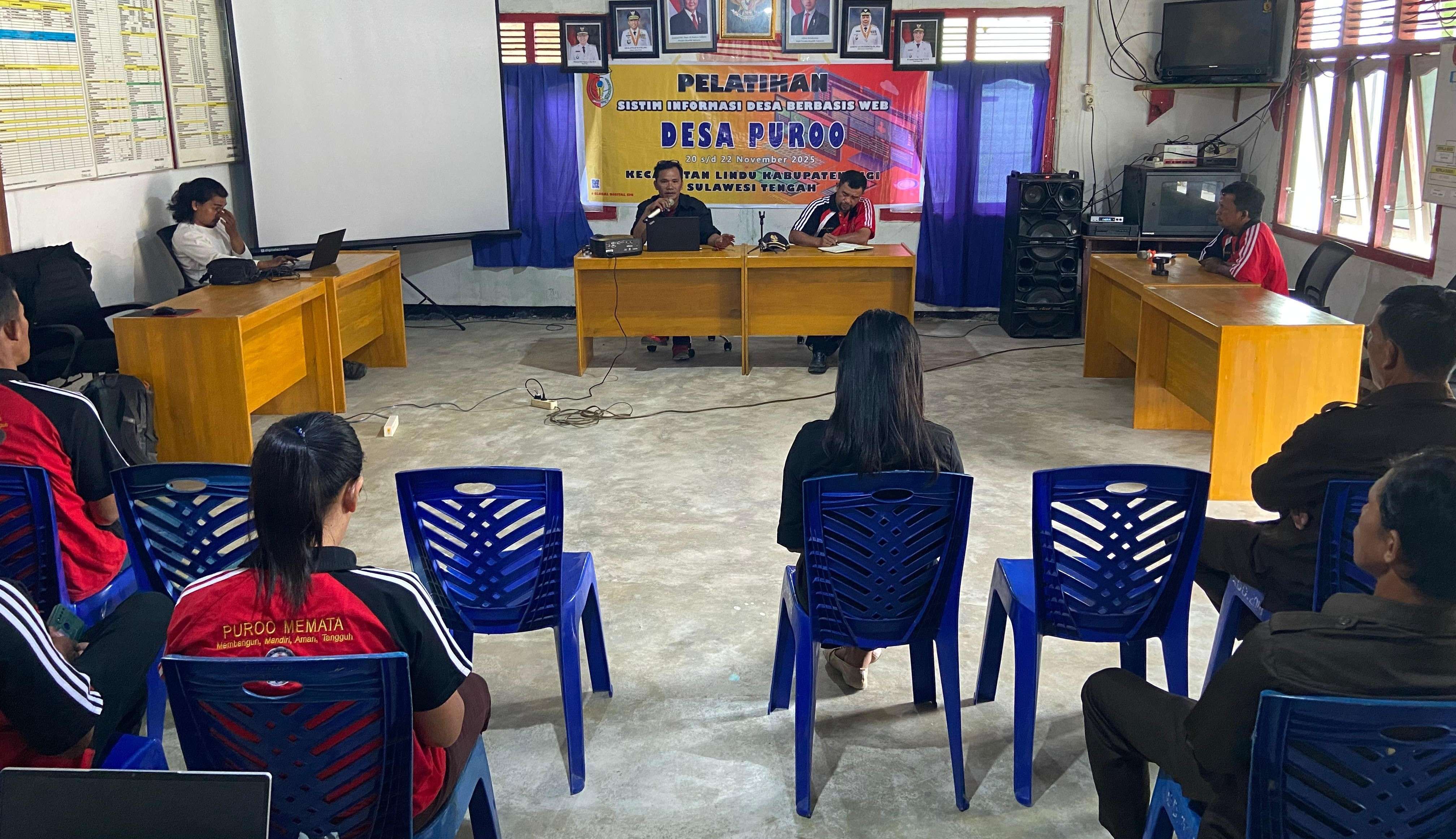Pelatihan Sistem Informasi Desa Berbasis Web Digelar di Desa Puroo
